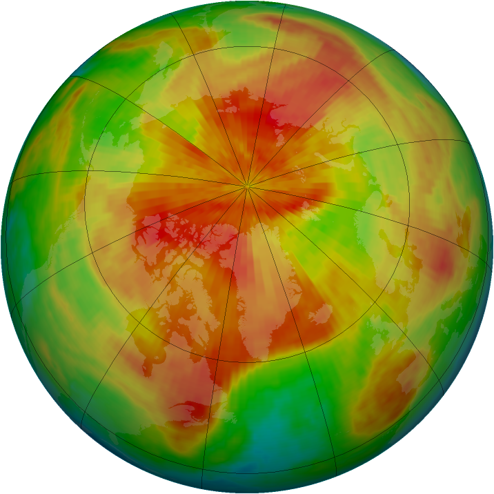 Arctic ozone map for 07 April 2002